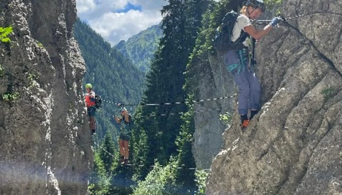 2025-06-28 Schmuggler-Steig und Rongg-Wasserfall | © Copyright: DAV Sektion Isny