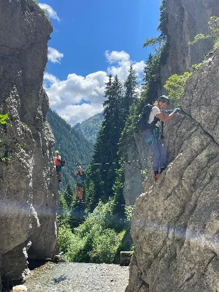 2025-06-28 Schmuggler-Steig und Rongg-Wasserfall | © Copyright: DAV Sektion Isny