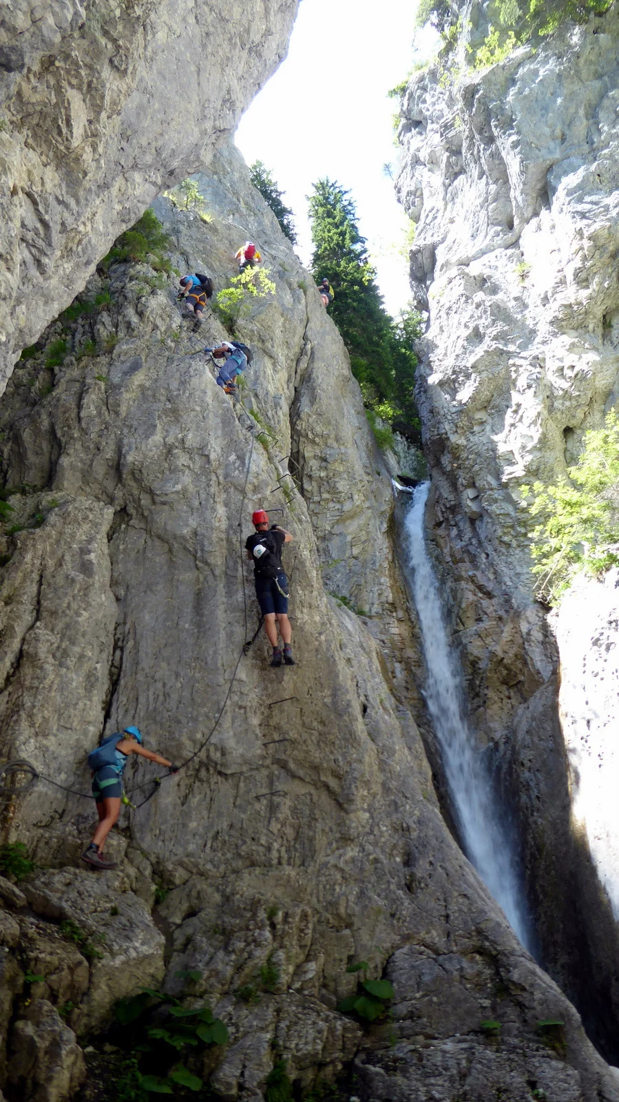 2025-06-28 Schmuggler-Steig und Rongg-Wasserfall | © Copyright: DAV Sektion Isny