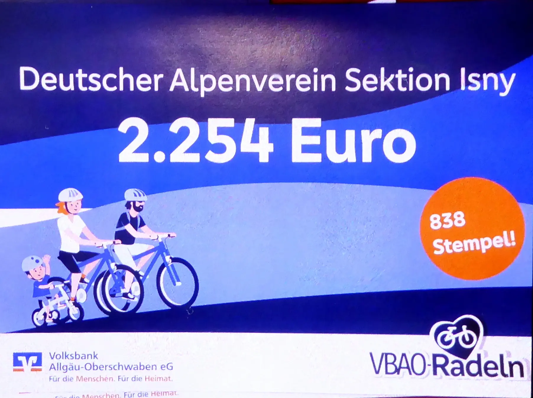 2026-07-26 Ergebnis VBAO-Radeln | © Copyright: Volksbank Allgäu-Oberschwaben eG