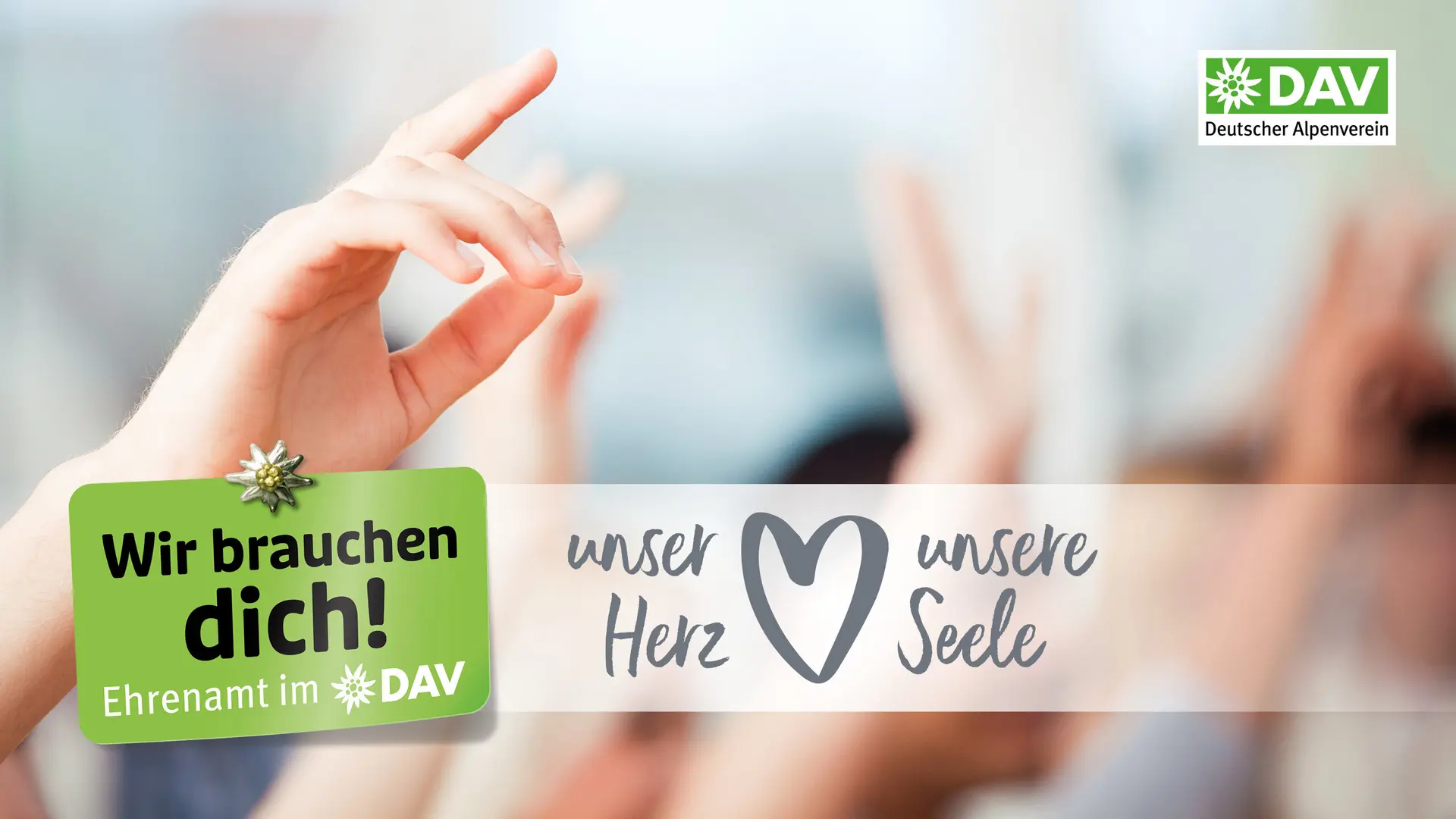 Kampagnenmotiv: Ehrenamtliche Unterstützung beim DAV - Imagefoto | © DAV